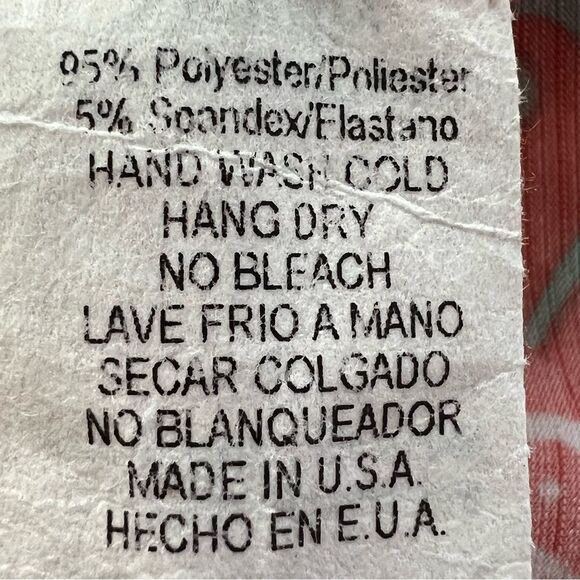 Vision Paisley Floral A-Line Pocket salmon Blue Dress Size Small - Picture 11 of 12